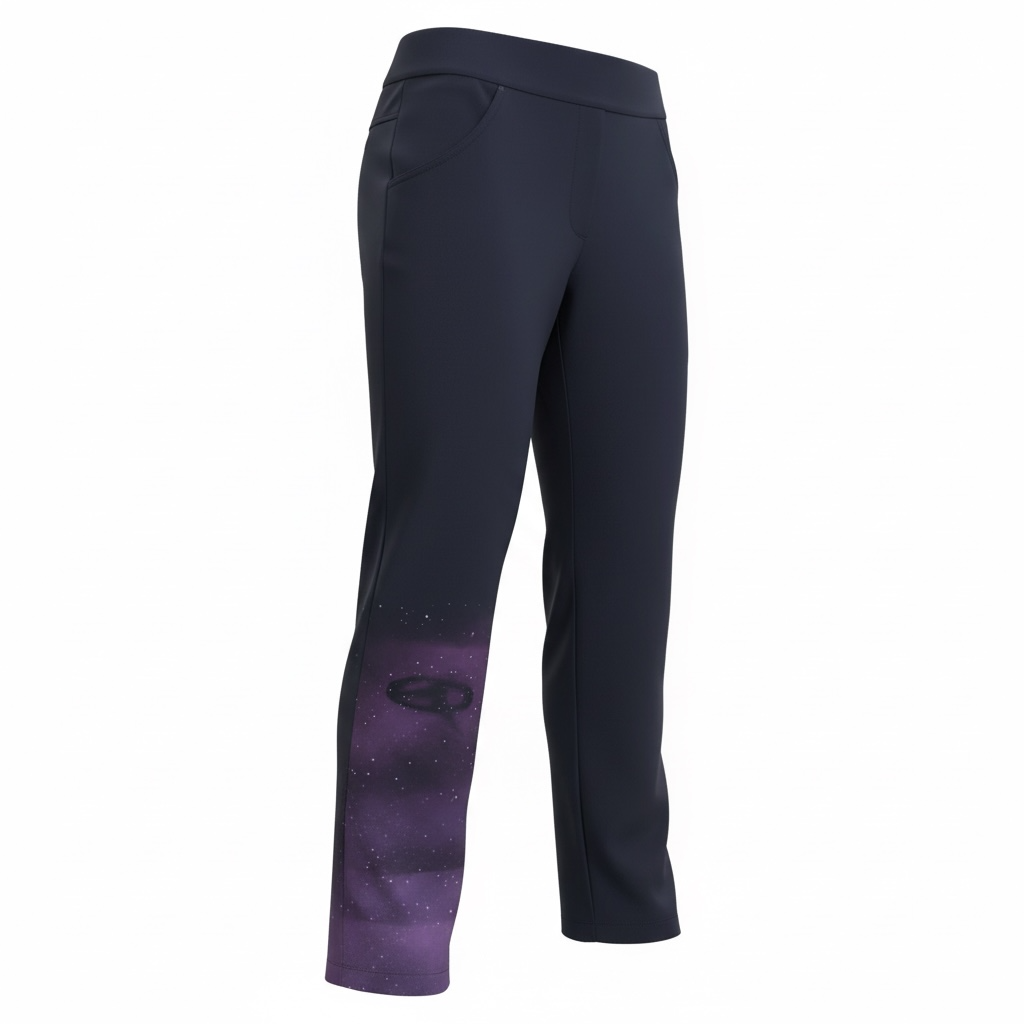 Blue Straight Leg LPS Purple Spray Pants